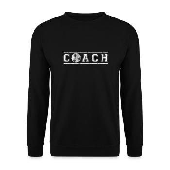 Football coach Football team Football Coach - Unisex Sweatshirt - black - Front - Alina (178cm) & Michal (187cm)