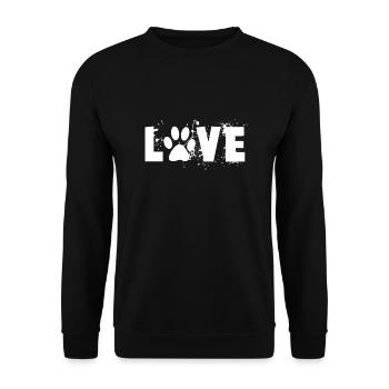Hunde Liebe - Love - Unisex Pullover - Schwarz - Vorne - Alina (178cm) & Michal (187cm)