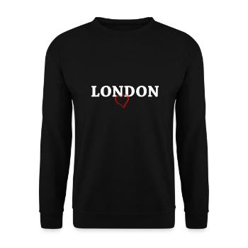 London - Unisex Sweatshirt - black - Front - Alina (178cm) & Michal (187cm)