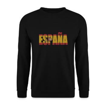 # ESPAÑA - Sweat-shirt Unisexe - noir - Devant - Alina (178cm) & Michal (187cm)