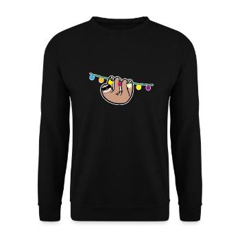 Faultier Party Sonnenbrille Sloth Malle - Unisex Pullover - Schwarz - Vorne - Alina (178cm) & Michal (187cm)