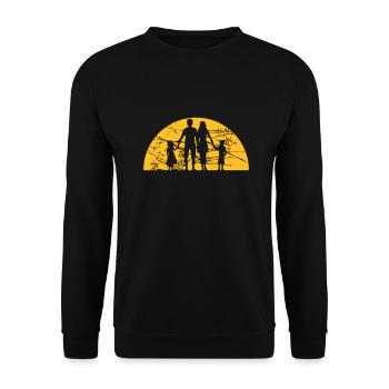scratch tears vacation sun family vacation 2 children - Unisex Sweatshirt - black - Front - Alina (178cm) & Michal (187cm)