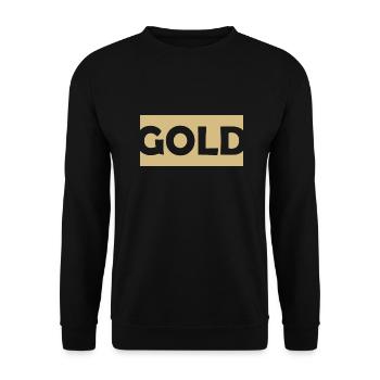Gold - Unisex Pullover - Schwarz - Vorne - Alina (178cm) & Michal (187cm)