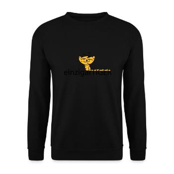 einzigartiger Tiger - Unisex Pullover - Schwarz - Vorne - Alina (178cm) & Michal (187cm)