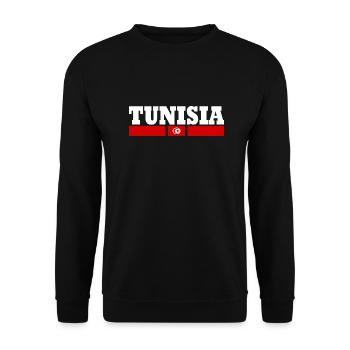 Cool Tunisia Design Flag by Milaino - Unisex Sweatshirt - black - Front - Alina (178cm) & Michal (187cm)