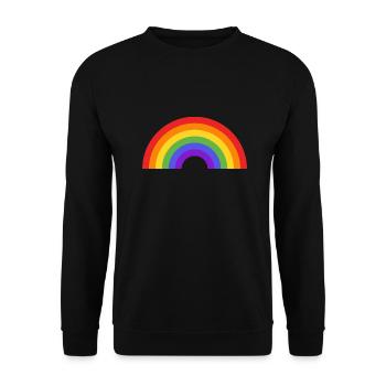 Regenbogen - Unisex Pullover - Schwarz - Vorne - Alina (178cm) & Michal (187cm)