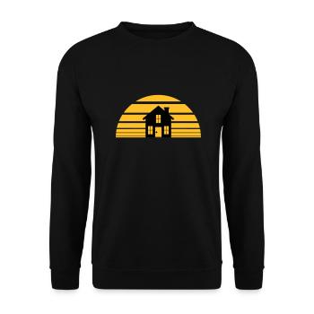 sun evening sunset vacation tomorrow night black d - Unisex Sweatshirt - black - Front - Alina (178cm) & Michal (187cm)