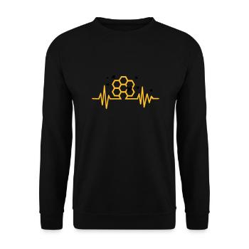 Honeycomb - Unisex Sweatshirt - black - Front - Alina (178cm) & Michal (187cm)