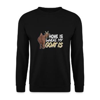 Chèvres, chèvres - Sweat-shirt Unisexe - noir - Devant - Alina (178cm) & Michal (187cm)