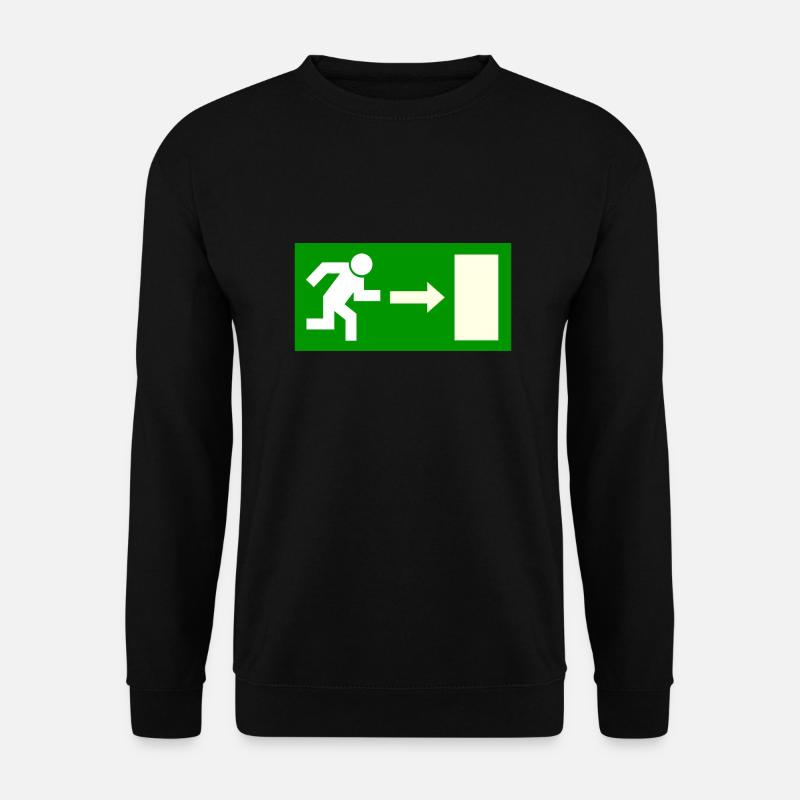 Exit sign template to personalize - Unisex Sweatshirt - black