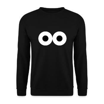 eyes - Unisex Sweatshirt - black - Front - Alina (178cm) & Michal (187cm)