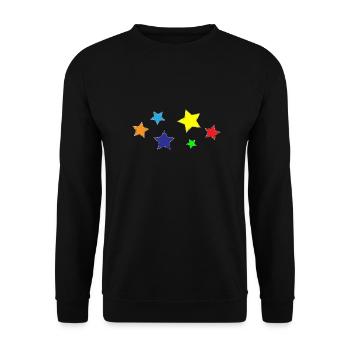 Stars - Unisex Sweatshirt - black - Front - Alina (178cm) & Michal (187cm)