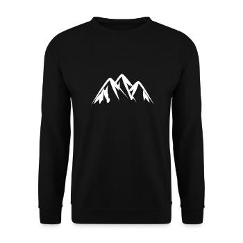 Mountains - mountains - mountaineering - Unisex Sweatshirt - black - Front - Alina (178cm) & Michal (187cm)