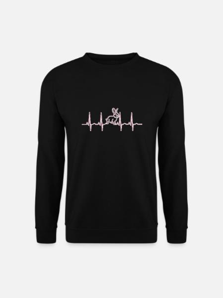 Rabbit Heart Rate - Unisex Sweatshirt - black