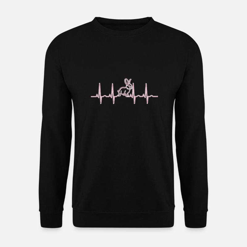 Hase Herzfrequenz - Unisex Pullover - Schwarz