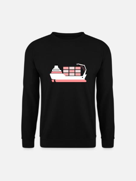 containerschiff pink - Unisex Pullover - Schwarz