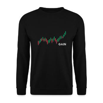 Forex Trader - Candlestick Chart - Trading Shirt - Unisex Pullover - Schwarz - Vorne - Alina (178cm) & Michal (187cm)