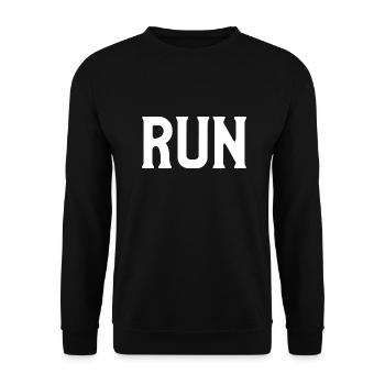 run - Sweat-shirt Unisexe - noir - Devant - Alina (178cm) & Michal (187cm)
