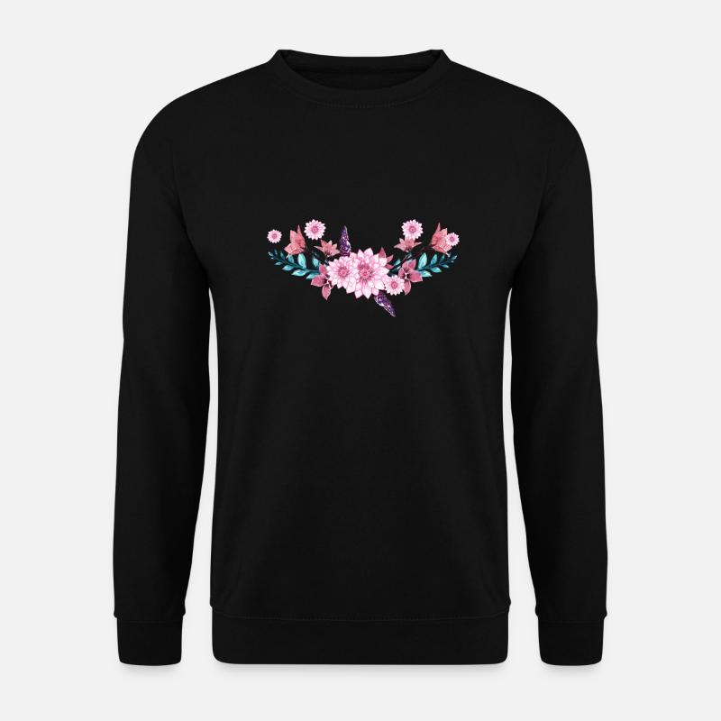 Blumen - Unisex Pullover - Schwarz