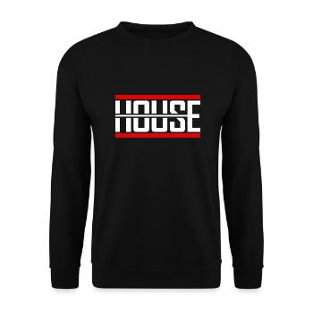 House Music - Unisex Sweatshirt - black - Front - Alina (178cm) & Michal (187cm)