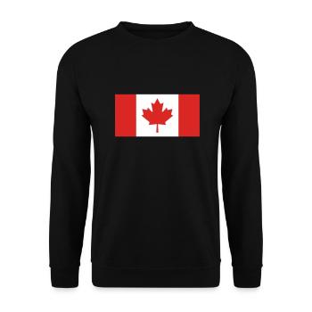 Kanada Flagge - Unisex Pullover - Schwarz - Vorne - Alina (178cm) & Michal (187cm)
