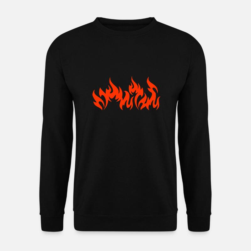 Feuer und Flamme - Unisex Pullover - Schwarz
