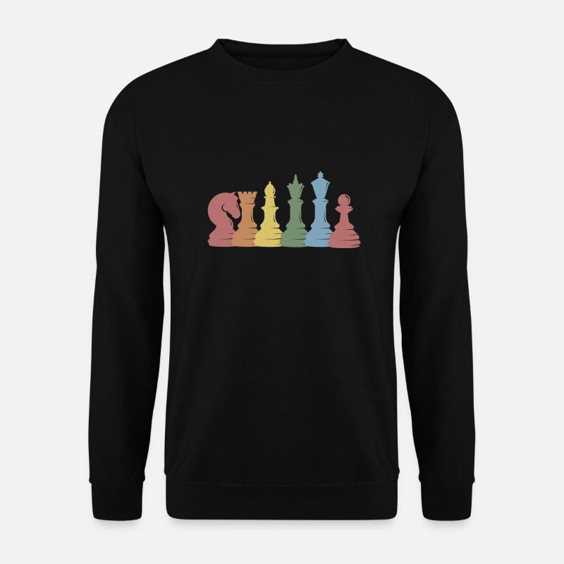 Pièces d’échecs rétro - Sweat-shirt Unisexe - noir