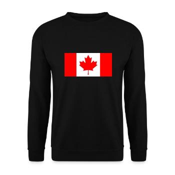 Kanada Flagge - Unisex Pullover - Schwarz - Vorne - Alina (178cm) & Michal (187cm)