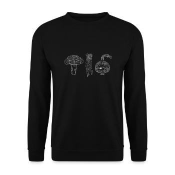 agriculture légume minimaliste cool - Sweat-shirt Unisexe - noir - Devant - Alina (178cm) & Michal (187cm)