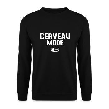 cerveau off - Sweat-shirt Unisexe - noir - Devant - Alina (178cm) & Michal (187cm)