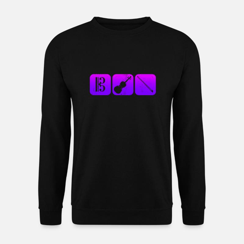 Bratschenschlüssel Bratsche Viola Bratschist - Unisex Pullover - Schwarz