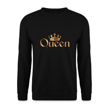 Queen - Unisex Pullover - Schwarz - Vorne - Alina (178cm) & Michal (187cm)
