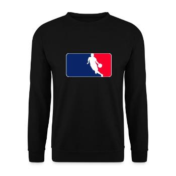 Basketball Logo - Unisex Pullover - Schwarz - Vorne - Alina (178cm) & Michal (187cm)