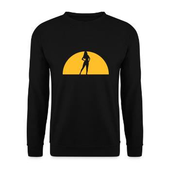 Evening Sun Woman Sexy - Unisex Sweatshirt - black - Front - Alina (178cm) & Michal (187cm)