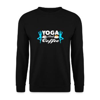 Yoga And Coffee - Unisex Sweatshirt - black - Front - Alina (178cm) & Michal (187cm)