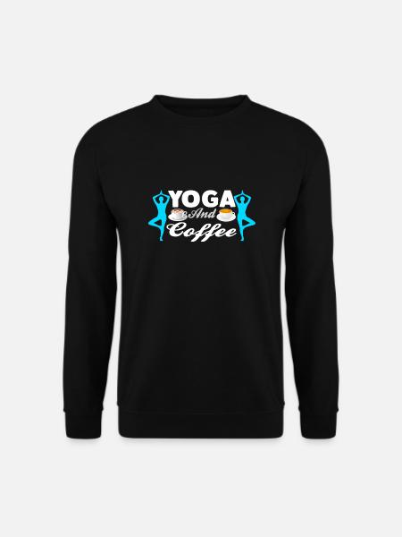 Yoga And Coffee - Unisex Sweatshirt - black
