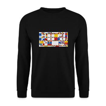 Mondriaan Victory Boogie Woogie - Unisex Sweatshirt - black - Front - Alina (178cm) & Michal (187cm)