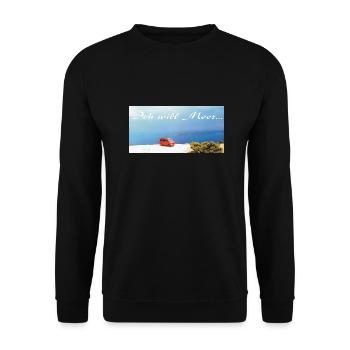 Ich will Meer - Unisex Pullover - Schwarz - Vorne - Alina (178cm) & Michal (187cm)