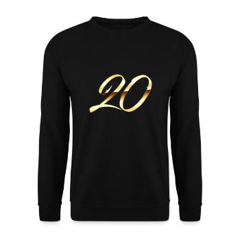 Gold 20 - Unisex Pullover - Schwarz - Vorne - Alina (178cm) & Michal (187cm)