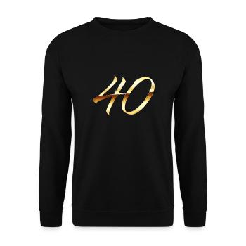 Or 40 - Sweat-shirt Unisexe - noir - Devant - Alina (178cm) & Michal (187cm)