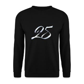 Silber 25 - Unisex Pullover - Schwarz - Vorne - Alina (178cm) & Michal (187cm)