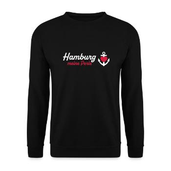 Hamburg Pearl white - Unisex Sweatshirt - black - Front - Alina (178cm) & Michal (187cm)