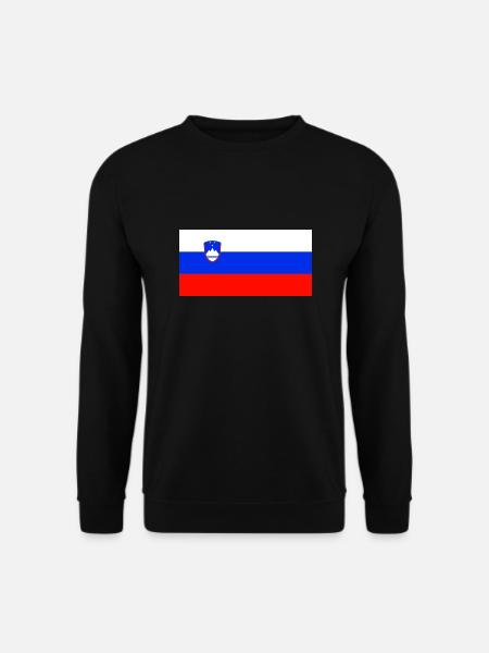 Flagge Sloweniens - Unisex Pullover - Schwarz