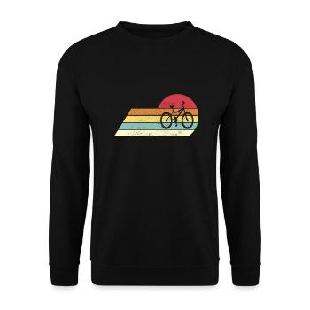 Fahrrad Retro Bike Vintage - Unisex Pullover - Schwarz - Vorne - Alina (178cm) & Michal (187cm)