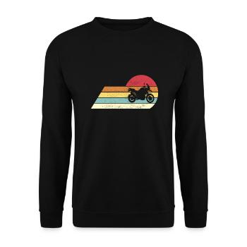 Moto Moto Rétro Vintage Cadeau - Sweat-shirt Unisexe - noir - Devant - Alina (178cm) & Michal (187cm)
