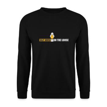 goose on the loose - Unisex Sweatshirt - black - Front - Alina (178cm) & Michal (187cm)