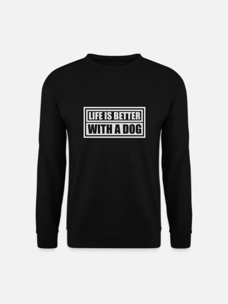 better with a dog - Unisex Sweatshirt - black