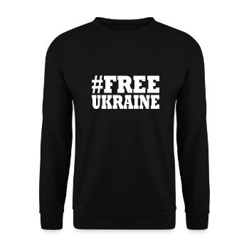 Free ukraine - Unisex Sweatshirt - black - Front - Alina (178cm) & Michal (187cm)
