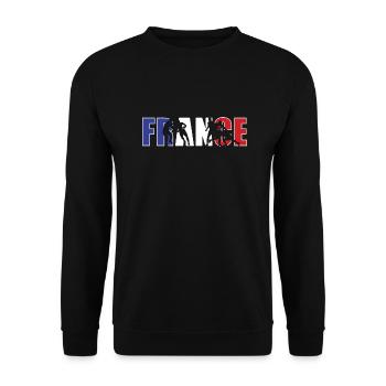 France Rugby - Unisex Sweatshirt - black - Front - Alina (178cm) & Michal (187cm)