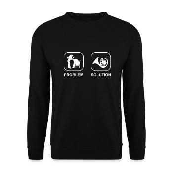 Instrument à cor Français cor Instrument à vent Musique - Sweat-shirt Unisexe - noir - Devant - Alina (178cm) & Michal (187cm)